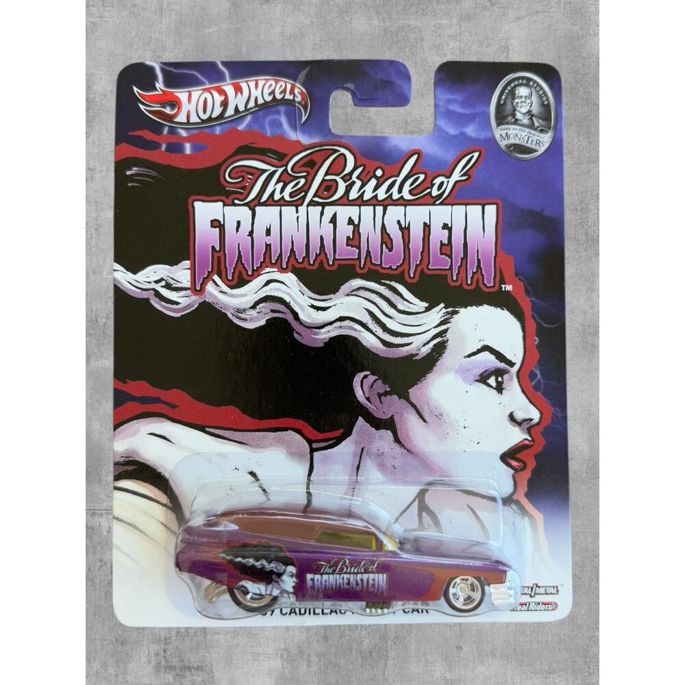 Hot Wheels Bride of Frankenstein 59 Cadillac Funny Car Pop Culture Real Riders